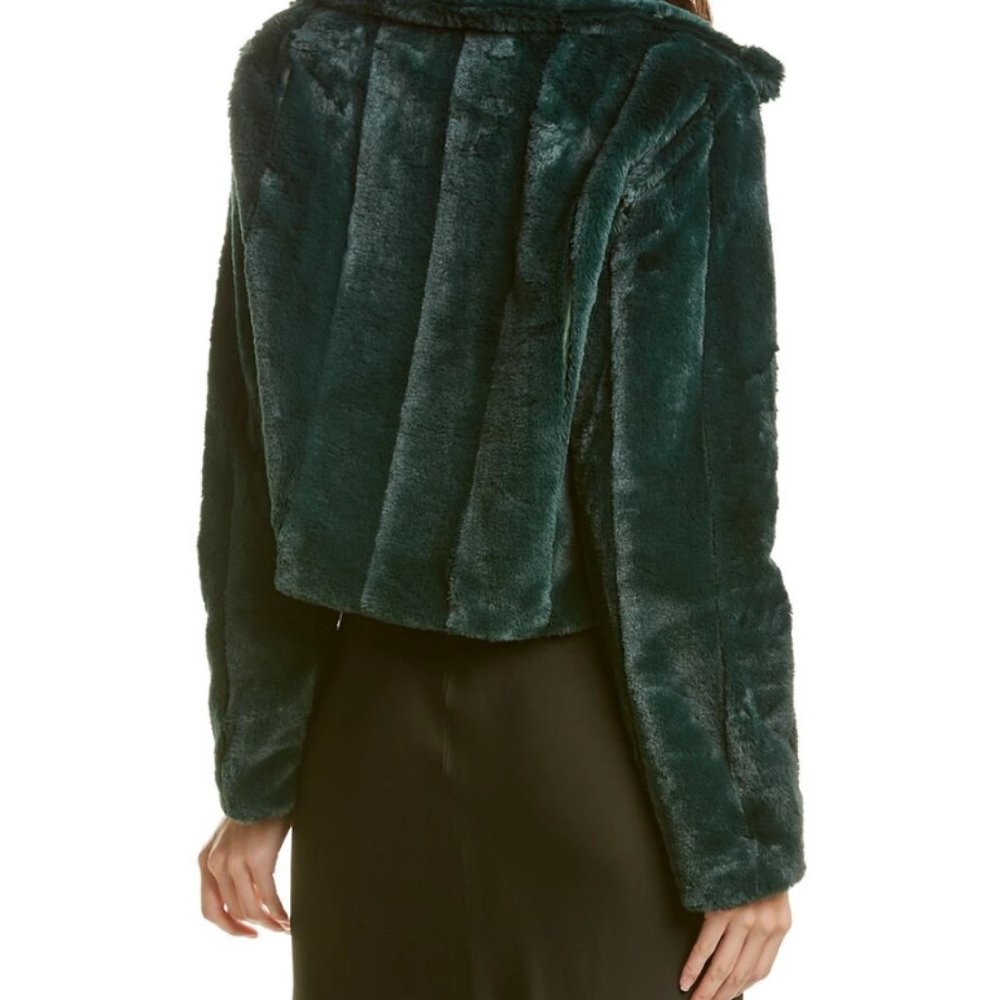 Laundry by Shelli Seagal Faux Fur Shrug Emerald size L - Picture 3 of 13